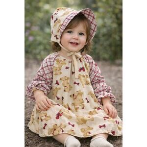 ✨SHUGGIE FIERCE Handmade Puppy Dress Set – Baby Girl 12 Months ✨SAME DAY SHIP